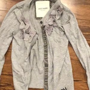 Women’s gray cardigan-with bows